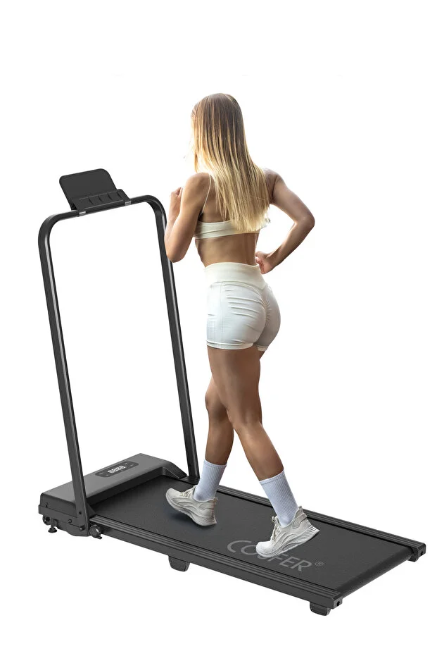 Cosfer Güçlü 2 Hp Yürüyüş Ve Koşu Bandı Katlanabilen 130 Kilo Taşıma Kapasiteli 1-12 Km Hız Kumandalı